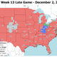 Image for article titled Which TV Market Is Getting Screwed This Sunday? An Analysis Of Week 13 NFL Viewing Maps